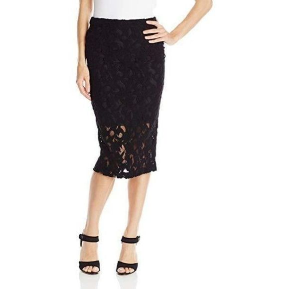 Parker Sandia Skirt Lace Pencil Size 2 XSmall Blac - Picture 1 of 12